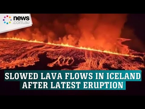 Iceland lava flows slow after another eruption