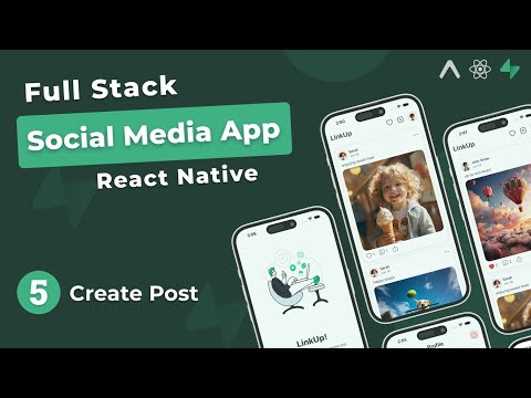 Build Full Stack Social Media App in React Native #5 - Create Post