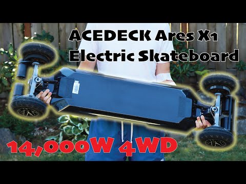 *14,000W 4WD INSANE ELECTRIC SKATEBOARD* ACEDECK Ares X1 Unboxing and First Look