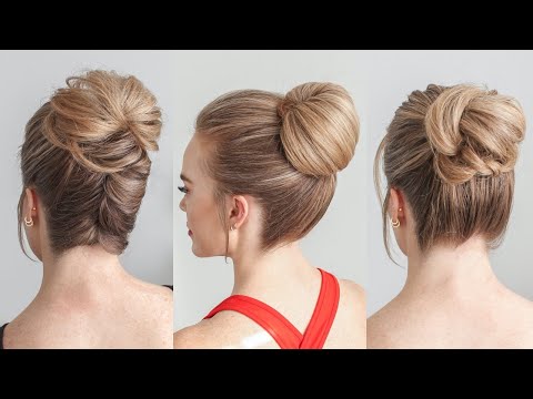 3 SPRING HIGH BUNS 🌸 | Easy Hairstyles