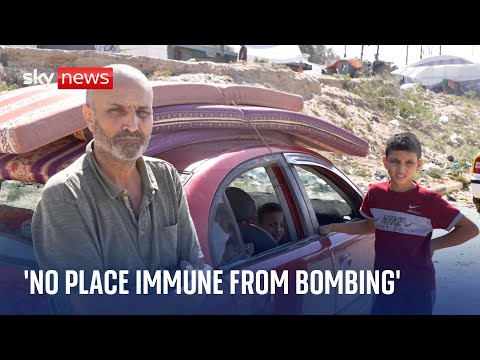Israel-Hamas war: Inside Gaza evacuees say there is 'nowhere to hide'