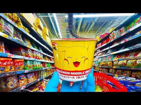 Huge Pikachu Haul at the Supermarket! Freshly Opened Pokémon Snacks Galore【ASMR】