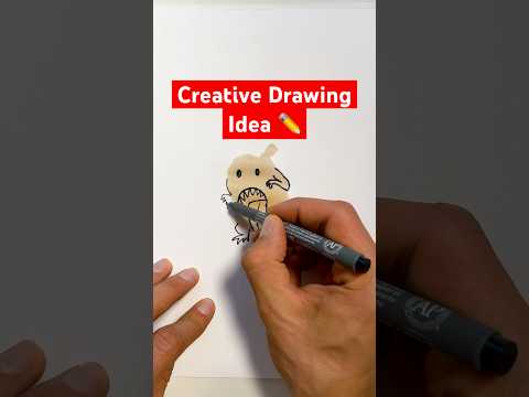 Creative drawing idea to try this Halloween 🎃 #art #drawing #creativeideas