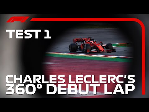 Charles Leclerc's Debut in his Ferrari (360 Video) | F1 Testing 2019
