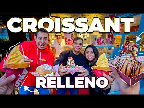 ¡Probamos croissants rellenos de helado con los toppings que uno quiera!  🥐🍦 | Los Insaciables