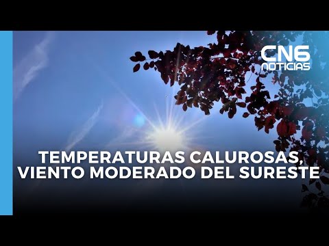 TEMPERATURAS CALUROSAS, VIENTO MODERADO DEL SURESTE Y ALGUNOS AGUACEROS LOCALES HACIA EL INTERIOR