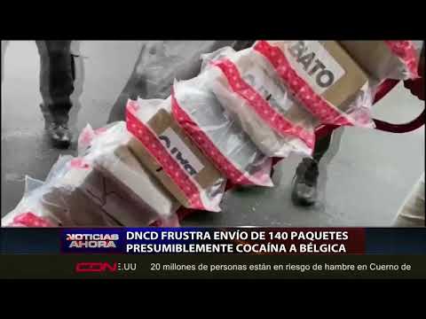 DNCD frustra envío de 140 paquetes presumiblemente cocaína a Bélgica