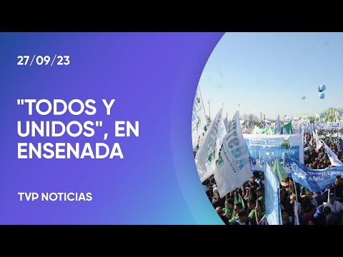 Massa y Kicillof desbordaron Ensenada: “Todos y unidos”