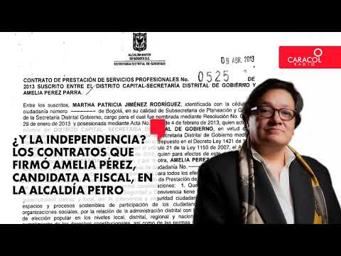 Los cinco contratos que firmó Amelia Pérez, candidata a fiscal general, en la alcaldía Petro