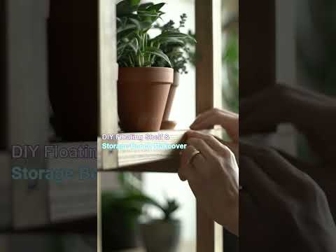 DIY Floating Shelf & Storage Bench Makeover