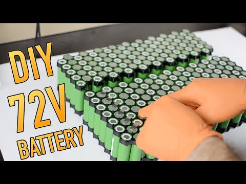 DIY electric motorcycle 72V battery build