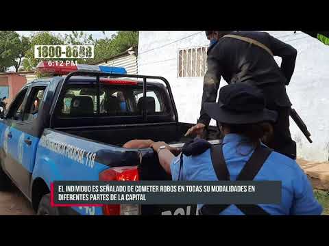Agentes capturan a El Coquero en el barrio Jorge Dimitrov, Managua - Nicaragua