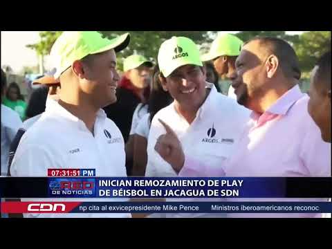 Inician remozamiento de play de béisbol en Jacagua de SDN