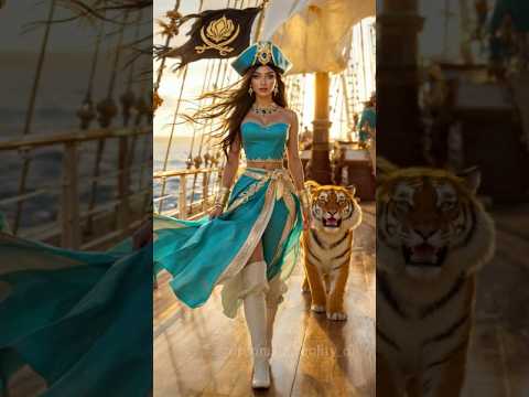 DISNEY PRINCESSES as PIRATES🏴☠️ 👸 #disneyprincesses #pirate #moana #ai #jasmine #ariel #snowwhite