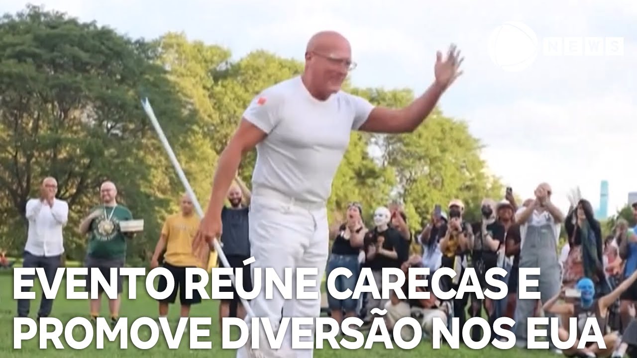 Encontro de carecas promove diversão nos Estados Unidos