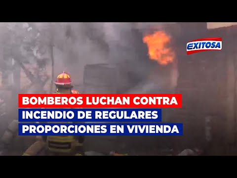Cercado de Lima: Bomberos luchan contra incendio de regulares proporciones en vivienda