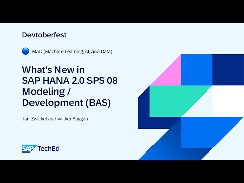 🔵 What’s New in SAP HANA 2.0 SPS 08: Modeling / Development (BAS)