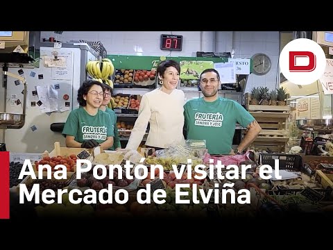 Ana Pontón visita el Mercado de Elviña antes de las elecciones gallegas