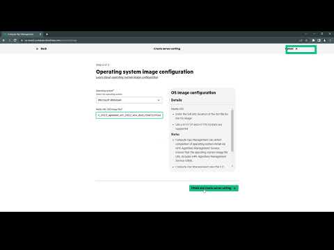 HPE GreenLake for Compute Ops Management - OS image deployment demo