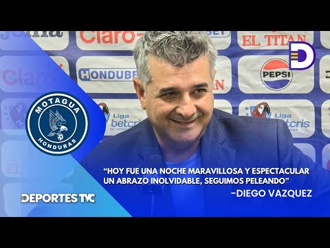 Diego Vazquez no esconde su felicidad por goleada del Motagua y gol de su hijo