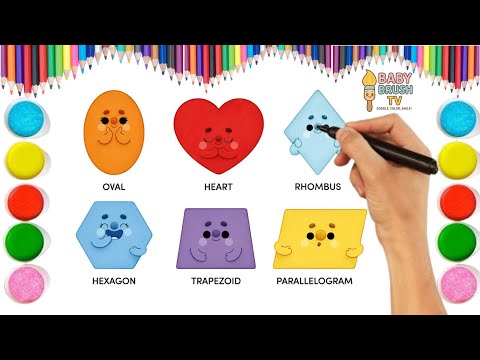 How to Draw Shapes | Learn Shape Names with The Alphabet Song” 🔺🔵🟨