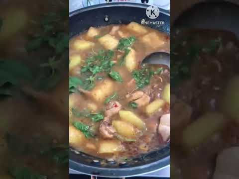 แกงแฟงใส่ไก่ใส่ใบแมงลักหรือ