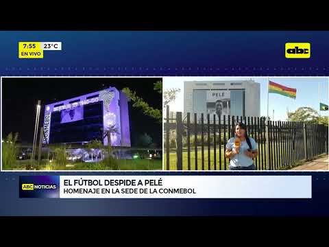 El homenaje a Pelé en la sede de Conmebol en Luque
