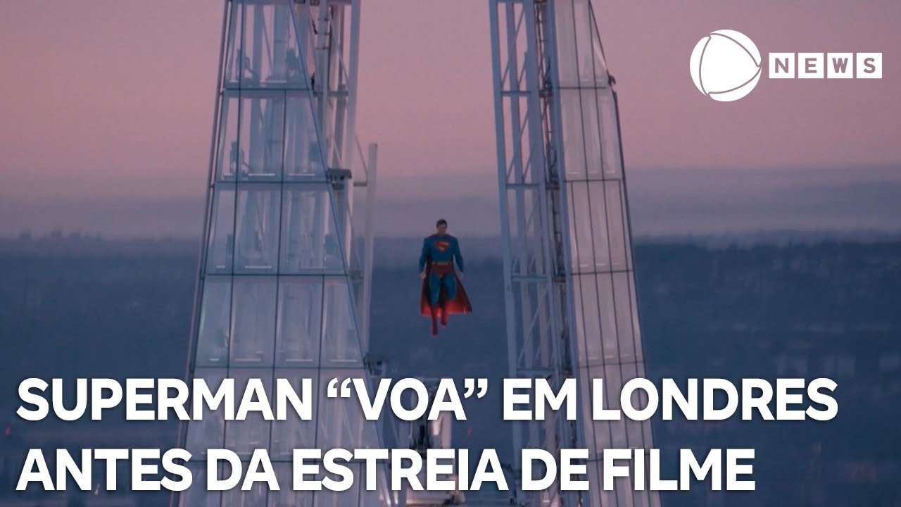 Superman “voa” em Londres antes da estreia de novo filme