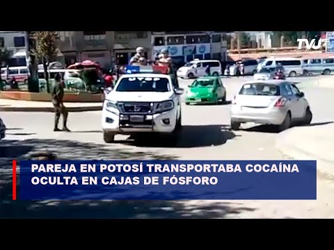 Pareja en Potosí transportaba cocaína oculta en cajas de fósforo