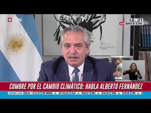 A. Fernández: Argentina ha puesto la acción climática y ambiental en el centro de sus convicciones