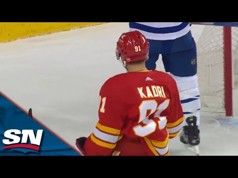 Nazem Kadris Shot Gets Deflected Off Mark Giordano To Double Up Flames Lead