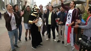جماهير مصر في شوارع يكاترينبورغ