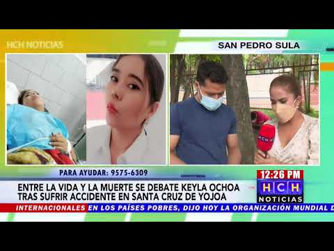 Familiares urgen apoyo para costear cirugía de joven accidentada en Santa Cruz de Yojoa