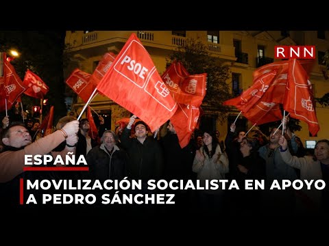 Movilización socialista en apoyo a Pedro Sánchez