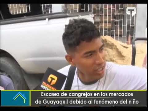 Escasez de cangrejos en los mercados de Guayaquil debido al fenómeno de El Niño