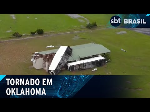 Tornados deixam ao menos quatro mortos em Oklahoma, nos Estados Unidos | SBT Brasil (29/04/24)