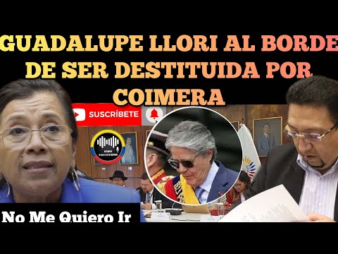 GUADALUPE LLORI A PUNTO DE SER DESTITUIDA POR LA ASAMBLEA POR RECIBIR COIMAS NOTICIAS DE ECUADOR RFE