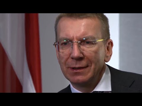 Latvia's President Edgars Rinkevics says Ukraine is key to world security