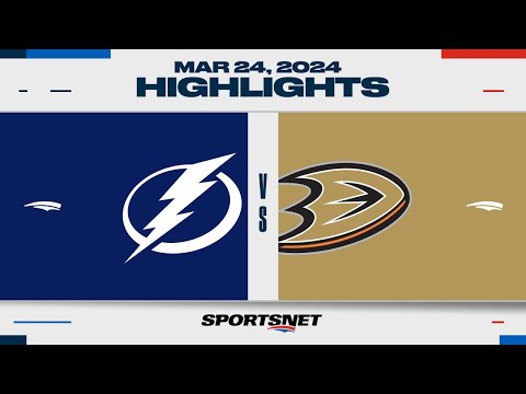 NHL Highlights | Lightning vs. Ducks - March 24, 2024