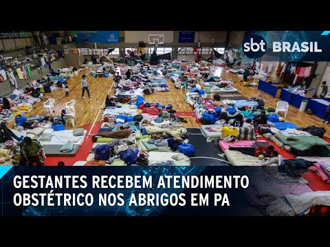 Abrigos recebem gestantes e lactantes em Porto Alegre - SBT Brasil (18/05/24)