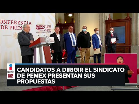 Candidatos a dirigir sindicado de Pemex presentan propuestas en la mañanera (Parte 3)