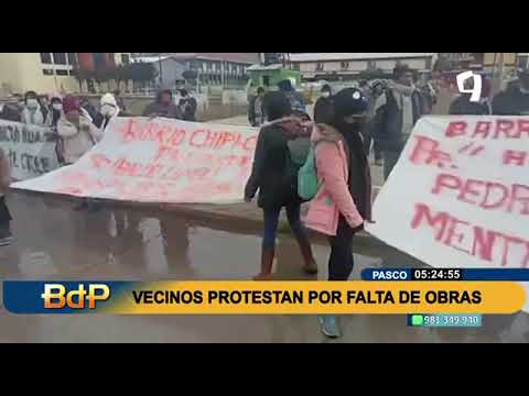 FB Cerro de Pasco: Pobladores de la localidad de Huachón protestan frente sede de gobierno regional