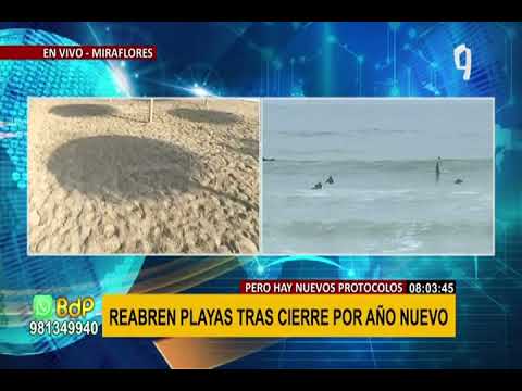 Reabren playas de Miraflores, Chorrillos y Barranco tras estar cerradas cuatro días