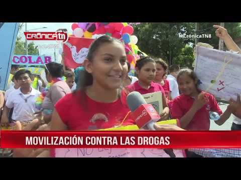 Caminata en Managua, Nicaragua por campaña contra las drogas y adicciones