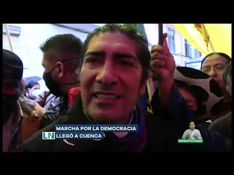 Marcha por la democracia llegó hasta Cuenca