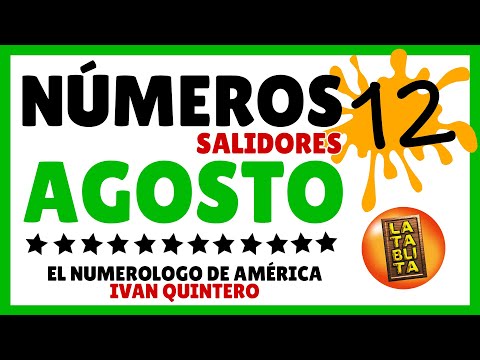 Los 12 Numeros Salidores de Agosto | La Tablita tv