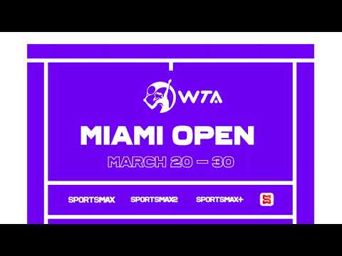 Watch WTA | Miami Open | March 20 - 30 | on SportsMax, SportsMax2 and SportsMax App!