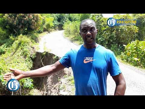Biker escapes death at breakaway; Andrew Hill residents demand repairs #JamaicaGleaner