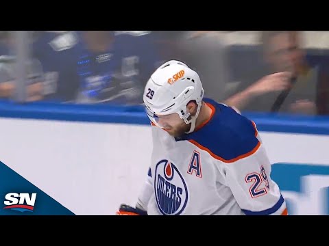 Oilers Leon Draisaitl Scores Off Give-And-Go With Connor McDavid For Tying Goal