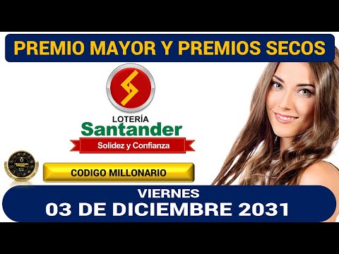 Resultado Lotería de Santander Viernes 03 de diciembre 2021 PREMIO MAYOR Y PREMIOS SECOS ?